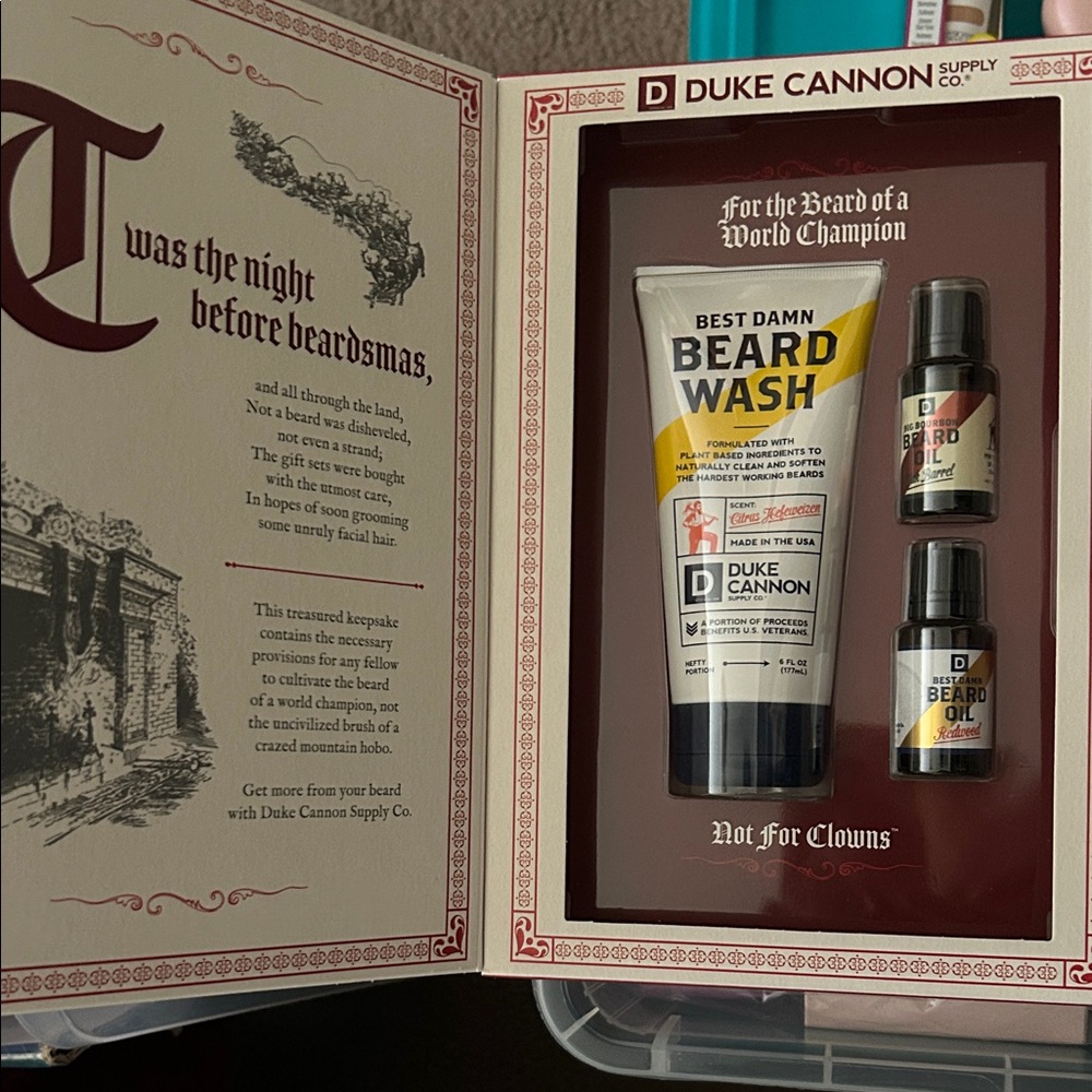 Beard Grooming Set - Black and Silver